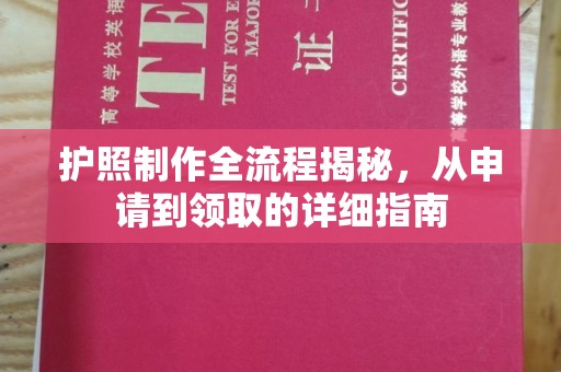 当阳护照制作全流程揭秘，从申请到领取的详细指南