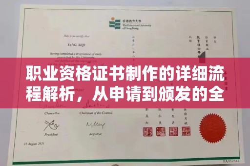 当阳职业资格证书制作的详细流程解析，从申请到颁发的全方位指南