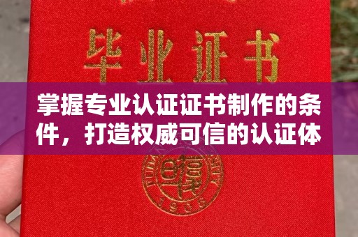 当阳掌握专业认证证书制作的条件，打造权威可信的认证体系