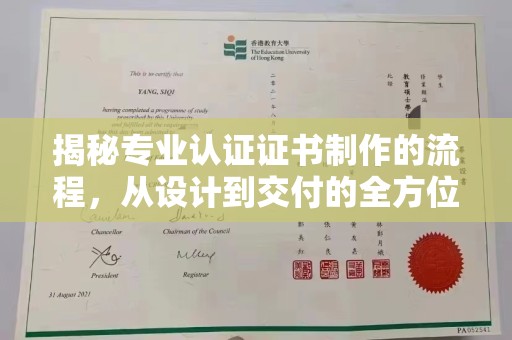 当阳揭秘专业认证证书制作的流程，从设计到交付的全方位指南