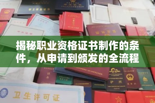 当阳揭秘职业资格证书制作的条件，从申请到颁发的全流程解析