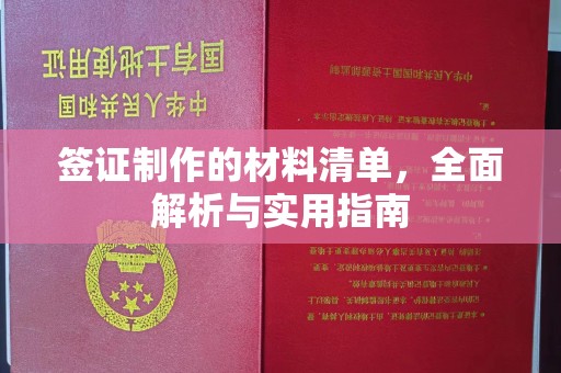当阳签证制作的材料清单，全面解析与实用指南