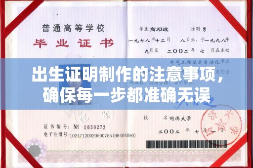 当阳出生证明制作的注意事项，确保每一步都准确无误