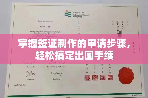 当阳掌握签证制作的申请步骤，轻松搞定出国手续